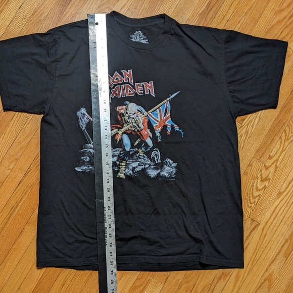 Band Shirt Iron Maiden Heavy Metal music tee XL Philips Philcos black unisex men - Picture 9 of 9